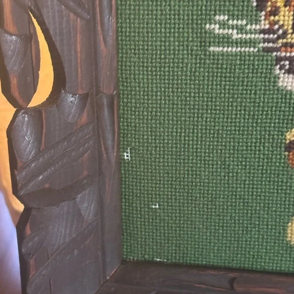 Vintage Stalking Jaguar Needlepoint Wall Art Hanging Framed - Picture 5 of 9